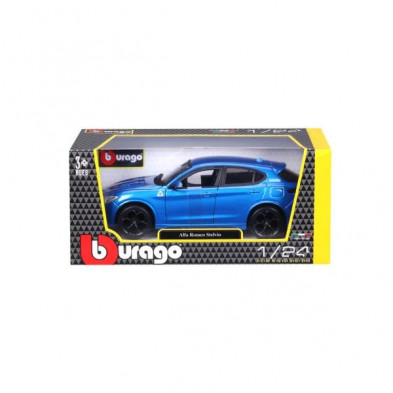 imagen 5 de coche alfa romeo stelvio 1/24 burago color azul