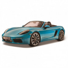 Imagen coche porsche 718 boxster 1/24 burago color azul