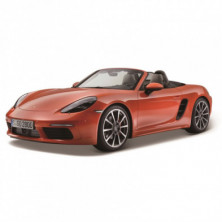 Imagen porsche 718 boxster 1/24 burago color naranja