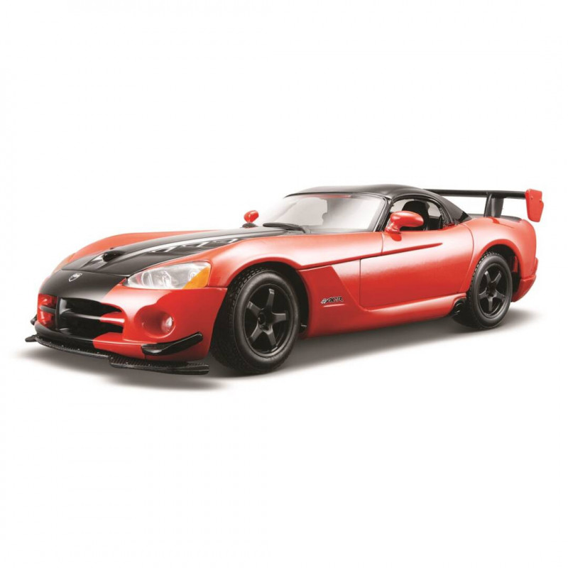 Imagen dodge viper srt 10 1/24 burago color negro y rojo