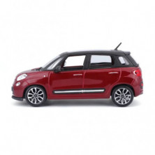 imagen 1 de coche fiat 500 l 1/24 burago color rojo