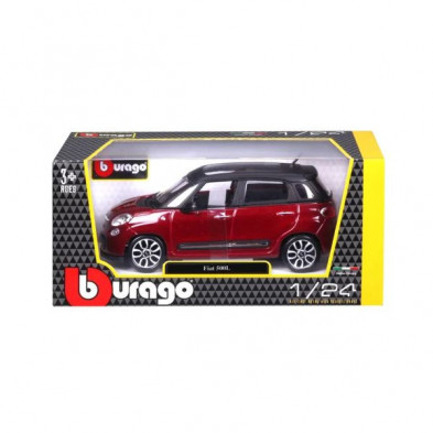 imagen 6 de coche fiat 500 l 1/24 burago color rojo imagen 6 de coche fiat 500 l 1/24 burago color rojo