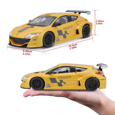 imagen 5 de renault megane trophy 1/24 burago color amarillo