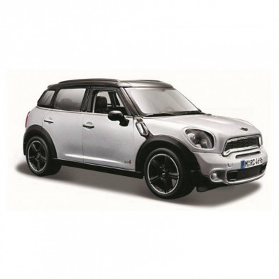 Imagen coche mini countryman 1/24 maisto plata y negro