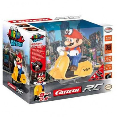 imagen 1 de coche r/c super mario odyssey mario scooter 1/18