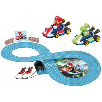 Imagen pista de carreras mario kart con dos coches