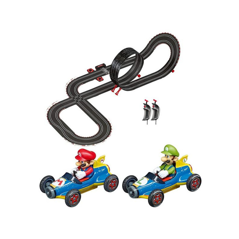 Imagen pista de carreras mario kart con dos coches