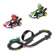 Imagen pista de carreras mario kart con dos coches