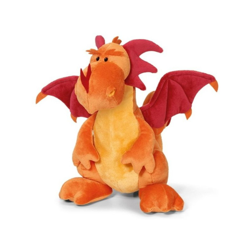 Imagen peluche dragón naranja sentado 20cm