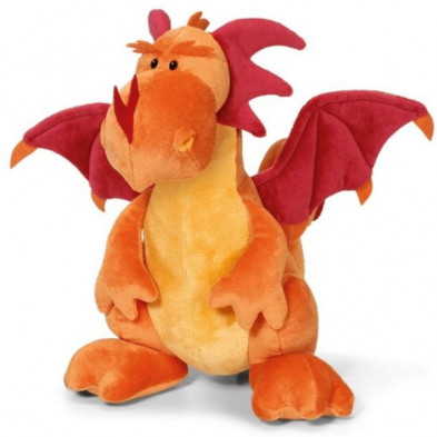 Imagen peluche dragón naranja sentado 20cm