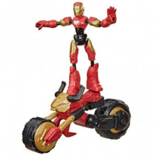 Imagen figura vehiculo iron man bend and flex hasbro