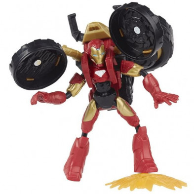 imagen 1 de figura vehiculo iron man bend and flex hasbro
