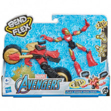 imagen 2 de figura vehiculo iron man bend and flex hasbro