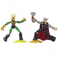 Imagen figura thor vs loki bend and flex avengers hasbro