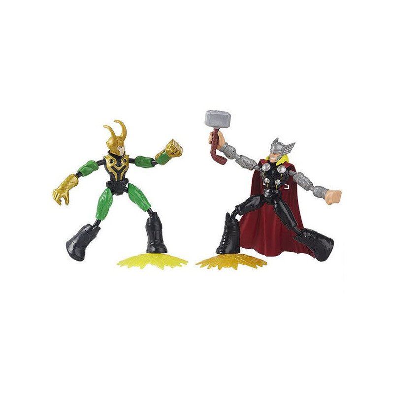 Imagen figura thor vs loki bend and flex avengers hasbro