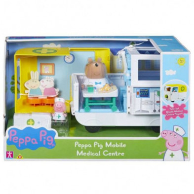 imagen 2 de ambulancia y centro médico peppa pig con 2 figuras