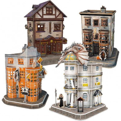 imagen 1 de puzzle 3d harry potter set del callejon diagon