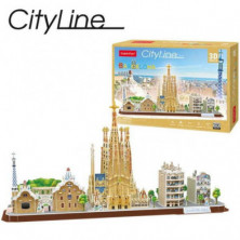 Imagen puzzle 3d cityline barcelona cubic fun