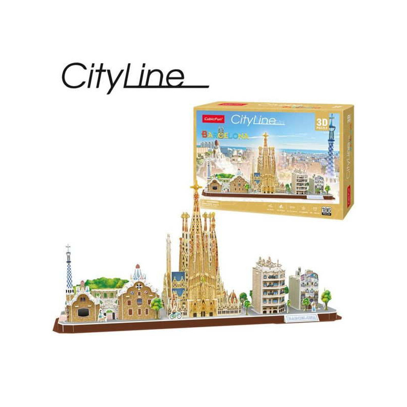 Imagen puzzle 3d cityline barcelona cubic fun Imagen puzzle 3d cityline barcelona cubic fun