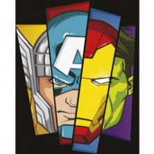 Imagen cuadro de lona marvel los vengadores 20x25cm