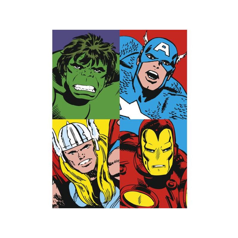 Imagen cuadro de lona héroes de marvel 30x40cm