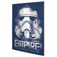 Imagen cuadro madera enlist galactic empire 40x59cm