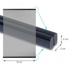 imagen 2 de colgador de póster magnético vertical color negro