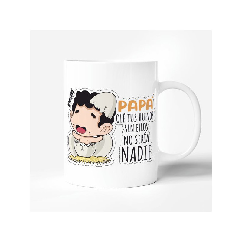 Imagen taza papá huevos malasaña Imagen taza papá huevos malasaña