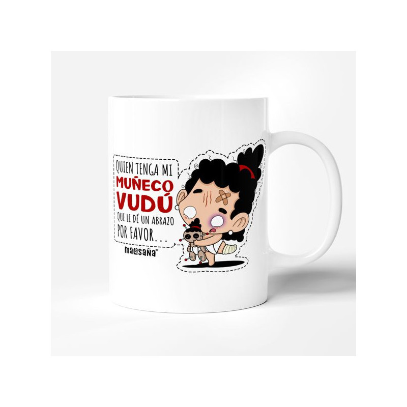 Imagen taza muñeco vudú malasaña