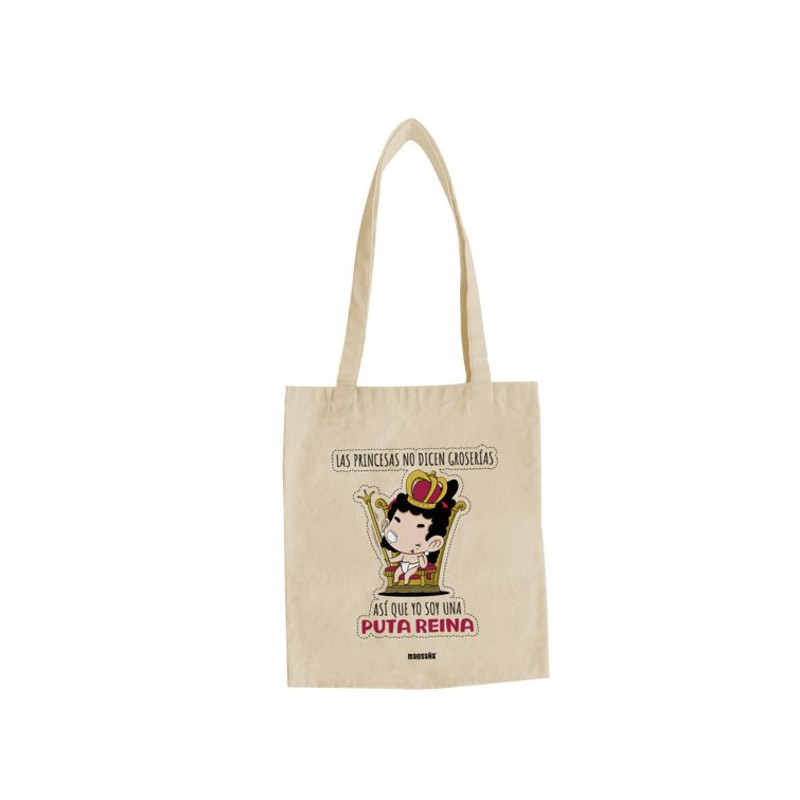 Imagen tote bag bolsa de tela puta reina malasaña