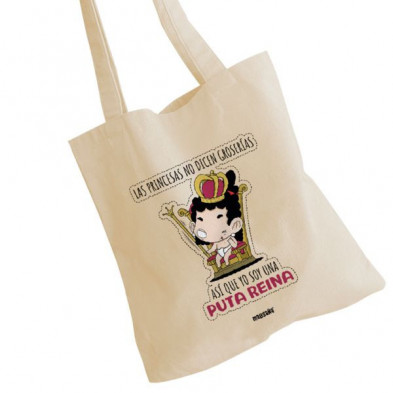 imagen 2 de tote bag bolsa de tela puta reina malasaña