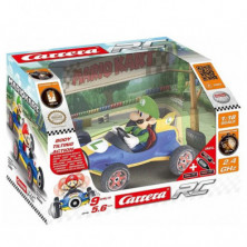 imagen 1 de coche radiocontrol luigi 1/18 mario kart