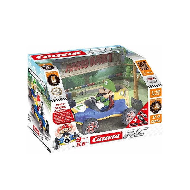 imagen 1 de coche radiocontrol luigi 1/18 mario kart