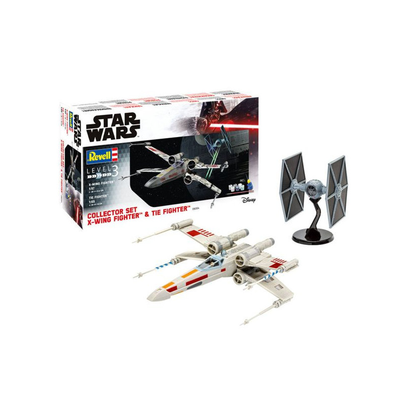 Imagen set x-wing fighter + tie fighter 1:57 1:65 maqueta