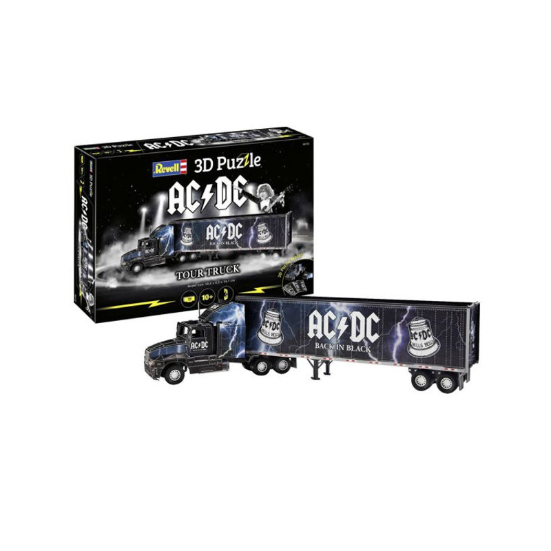 Imagen puzzle 3d camión ac/dc black in black tour 128 pcs