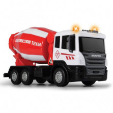 Imagen camión construcción scania 17cm rojo