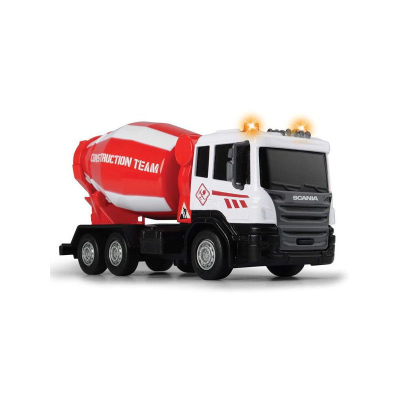 Imagen camión construcción scania 17cm rojo