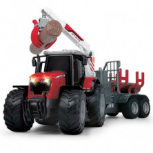 Imagen tractor con remolque brazo porta troncos 42cm