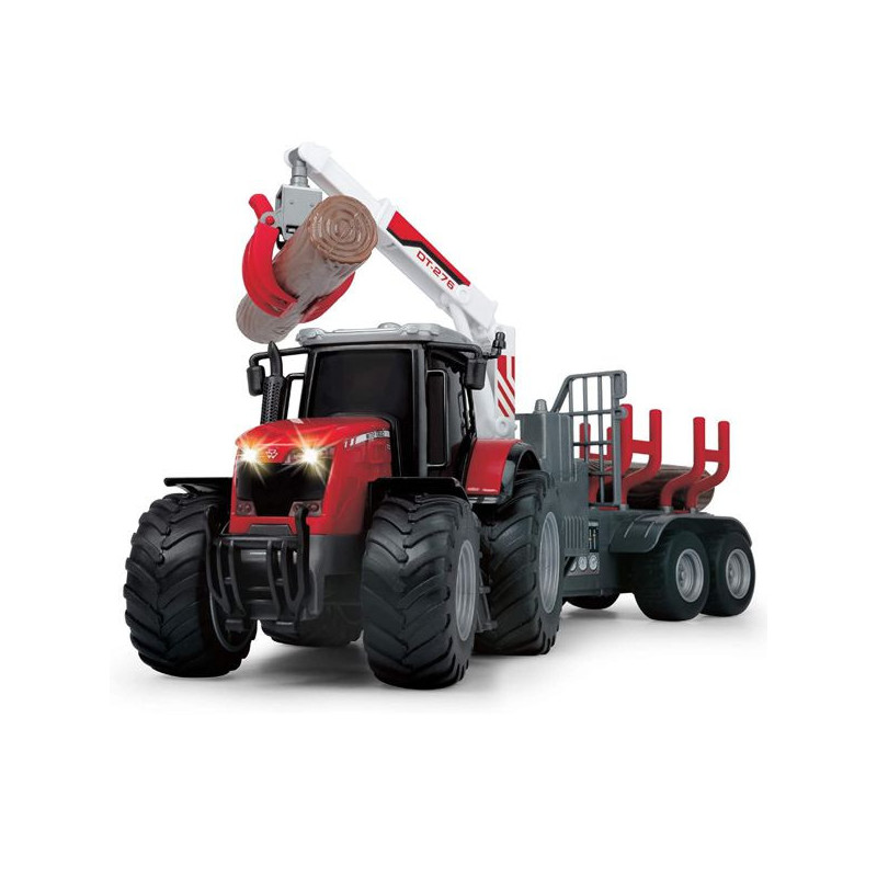 Imagen tractor con remolque brazo porta troncos 42cm