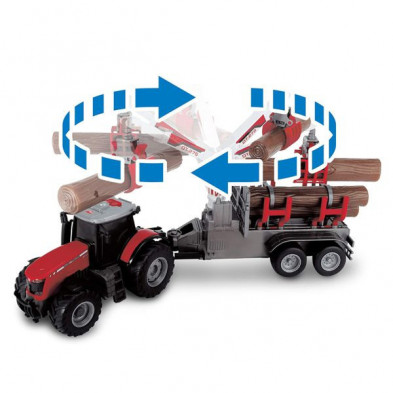 imagen 2 de tractor con remolque brazo porta troncos 42cm
