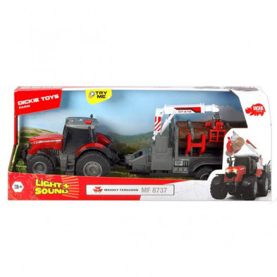 imagen 3 de tractor con remolque brazo porta troncos 42cm