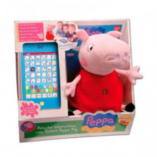 Imagen peppa pig peluche interactivo con tablet