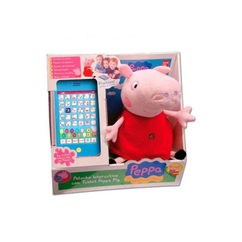 Imagen peppa pig peluche interactivo con tablet