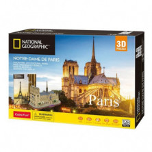 imagen 1 de puzzle 3d notre dame national geographic