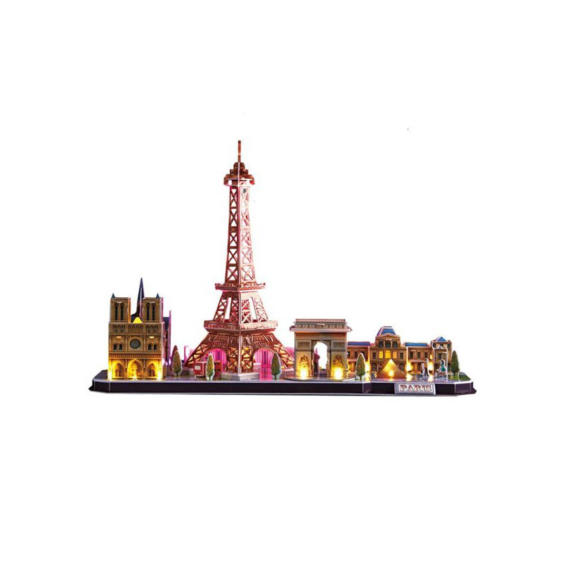 Imagen puzzle 3d led paris skyline