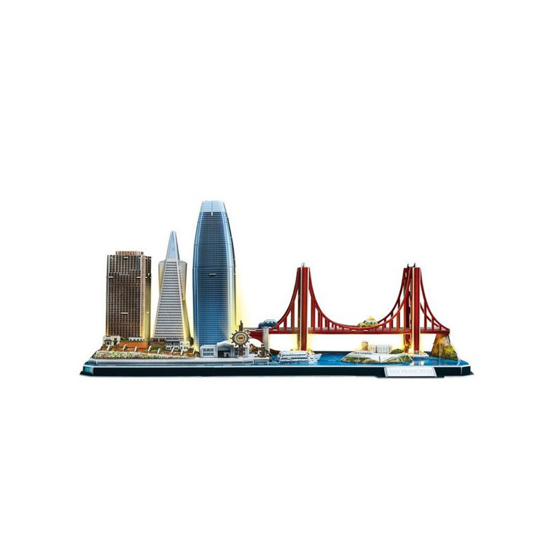 Imagen puzzle 3d led san francisco skyline