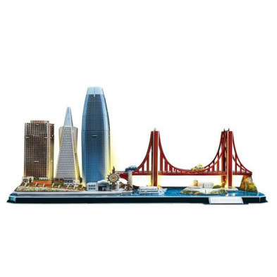 Imagen puzzle 3d led san francisco skyline