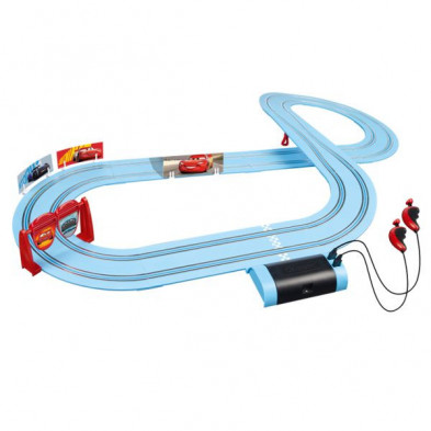 imagen 1 de pista de carreras disney cars con dos coches first