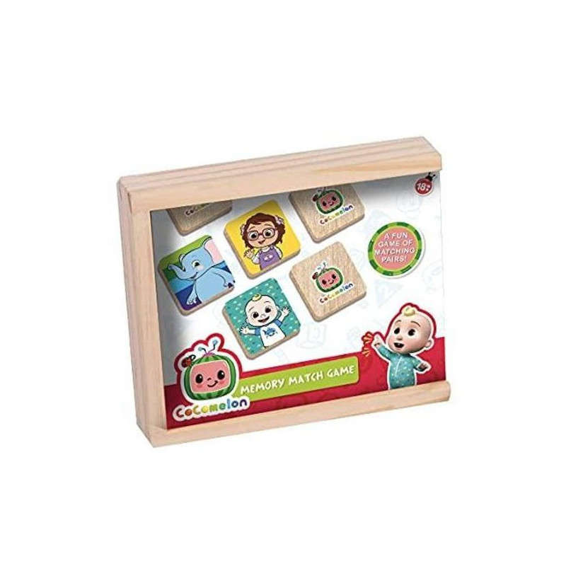 Imagen memory de cartas de madera  cocomelon 6x15x20cm