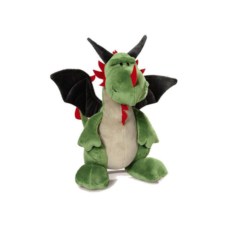 Imagen peluche nici dragon verde con puntas rojas 20cm